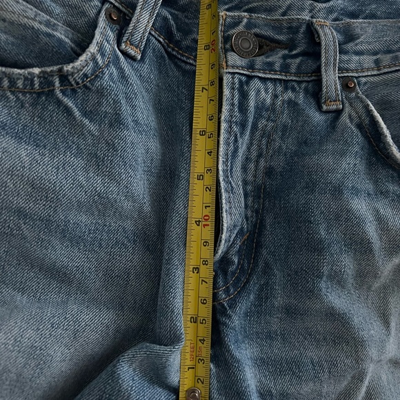 LEVIS 505C SLIM STRAIGHT distressed light wash revolve 25 mid rise crop - Picture 9 of 12